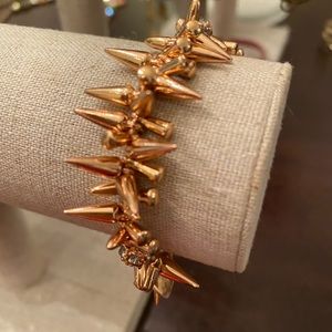 Rose gold stretchy spikey bracelet